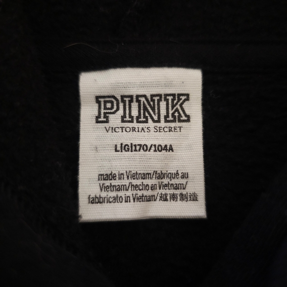 PINK Victoria's Secret Black Hoodie - Large - Picture 2 of 3
